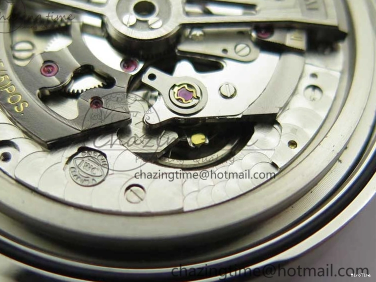 MIROTIME 0409 Packable Portuguese IW358304 ZF 1:1 Best Edition SS White Dial Blue Markers on Leather Strap A 7079